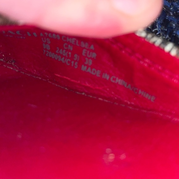 Coach Chelsea Signature Flats Black-Brown/Chalk Size 9 Leather Red - Picture 9 of 10